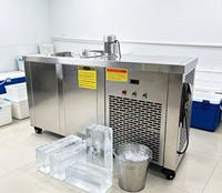 Machine industrielle de fabrication de blocs de glace de 1 tonne/jour, produisant des blocs de glace solides standard de 5 kg automatiquement