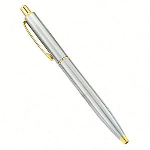 Wholesale 1.0Mm Metal <b>Retractable</b> Ballpoint Custom Logo Stainless Steel Hotel Conference Advertising Gift <b>Pens</b> - Product Image 1