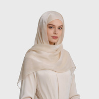 Écharpe longue en crêpe respirante pour femmes, fil léger et brillant, hijab musulman, hijab malaisien, hijab arabe fin, hijab sax, écharpe musulmane