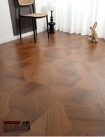 Revêtement de sol stratifié 12mm AC4 AC5 Carbon Crystal Black Technology Synchronous Pattern Lotus Leaf Parquet