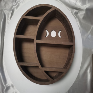Porte-lune en bois de 16 pouces avec 7 espaces d'affichage Double niveaux pour salle de bain salon garde-robe sac à épices présentoir à bijoux - Product Image 2
