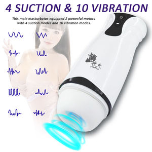 Sex-toys pour hommes, ventouse vibrante à rotation automatique, 4 succion, 10 vibrations, coupe de masturbation avec son - Product Image 3