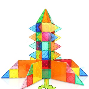 Wholesale High Quality Acrylic Magnetic Stacking Educational Toys Colorful Building Tiles Famous Buildings Theme 5-7 Years Play - Product Image 5