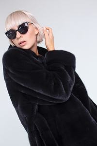 Vendita calda in tinta unita caldo cappotto di <span class=keywords><strong>visone</strong></span> azzurro chiaro Outwear maniche lunghe cappotto di <span class=keywords><strong>visone</strong></span> da donna prezzi con tasca - Product Image 6