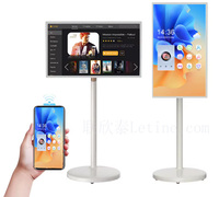 Boden stehender tragbarer Smart-Home-Fernseher mit Rädern Digital Signage Movable Free Play Tablet PC