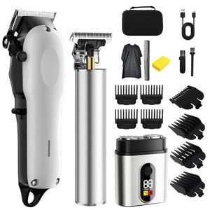 Cortadora de Pelo Inalámbrica Recargable Completa para Hombre, Kit de Afeitadora de <span class=keywords><strong>Barba</strong></span> Inalámbrica, Kit de Barbería Profesional - Product Image 1
