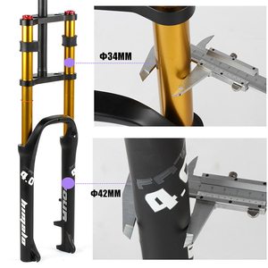 HIMALO Fat Bike Dĩa Đôi Vai Phía Trước Ngã Ba Phục Hồi Điều Chỉnh 26 "4.0" Không Khí Ngã Ba Hợp Kim Magiê Xe Đạp Tuyết 26 Inch 135 Mét - Product Image 4