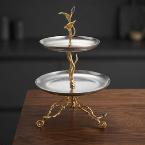 Two-Tier Wedding Cake Stand Polish Color Chaman India Brand Party Decoration - Product Image 2