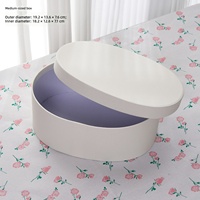 Boîte cadeau ovale Shaher de luxe, couleur crème, intérieur lavande, logo personnalisé, papier kraft, couvercle tissé à la main, ruban, carte de vœux - Boutique
