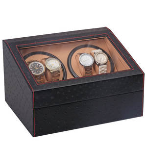 Venta al por mayor caja enrolladora <span class=keywords><strong>de</strong></span> reloj 4 ranura <span class=keywords><strong>de</strong></span> lujo <span class=keywords><strong>de</strong></span> caja con 6 reloj <span class=keywords><strong>de</strong></span> almacenamiento en stock reloj moderno soporte <span class=keywords><strong>de</strong></span> caja - Product Image 5