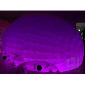 Tienda inflable LED para exteriores, tienda de campaña con domo de burbujas herméticas para publicidad y acampada