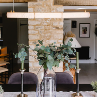 Lampes suspendues pour restaurant italien, style moderne minimaliste, bar, îlot, salon de thé, lustre long en cuivre de haute qualité