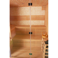Sauna intérieur traditionnel Sunrans pour 3 personnes, en bois massif, bien-être familial pour la relaxation