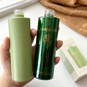 Flacons compte-gouttes en verre de luxe personnalisés pour soins de la peau, emballage cosmétique vert pastel pour huiles - Product Image 4