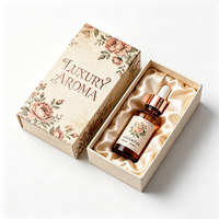 Boîte d'emballage cadeau en carton rigide gris coulissant pour cosmétiques, avec impression personnalisée, logo en relief et design pour huiles essentielles