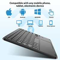 Blackview K2 Klavye iPad Mini için Dokunmatik Yüzeyli Kablosuz Klavye Tam Boyut 102 Tuşlu Membran Tablet Klavye Siyah