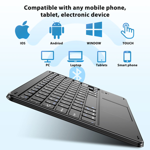 Teclado Inalámbrico Bluetooth Blackview K2 con Panel Táctil para iPad Mini, Teclado de Membrana de Tamaño Completo de 102 Teclas para Tablet, Negro - Product Image 2