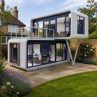 Maison Capsule Hôtelière 2 Chambres Système Maison Intelligente Étanche Cabine Préfabriquée 40FT pour Location Vacances