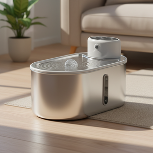<span class=keywords><strong>Bebedero</strong></span> Inalámbrico para Gatos de Acero Inoxidable 304 - Dispensador de Agua para Mascotas con Separación de Agua y Electricidad - Product Image 5
