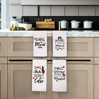 Serviettes de cuisine en microfibre tissées EM Wholesale, personnalisables avec logo et design, vierges pour sublimation, à suspendre, pour la cuisine