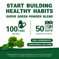 Capsules de fibres alimentaires Super Greens, soutien à la santé intestinale et au bien-être digestif, approvisionnement en vrac certifié GMP