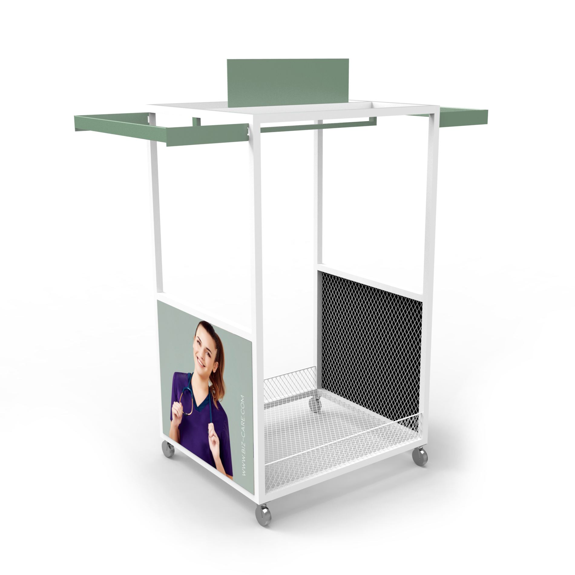 Custom Gondola Cloth Rack Brand Retail Clothing Display Stand for Shops — view 2