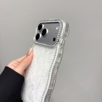Nouvelle coque de téléphone IMD avec texture de coquille de diamant latérale et bords ondulés pour iPhone 18 Pro Max 17 16 Pro 15 14, protection antichoc de luxe