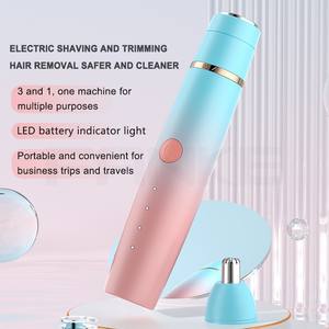 Mini rasoir à <span class=keywords><strong>sourcils</strong></span> automatique électrique 3 en 1 pour femmes épilateur portable pour l'épilation capacités de charge multifonctionnelles - Product Image 2