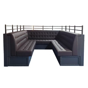 Conjunto de Asientos de Madera para KTV y Bares - Diseños Personalizados en Forma de U/L para Restaurantes y Salas de Juegos - Product Image 4