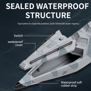 Bateau à grande vitesse pour enfants, modèle de navire de simulation, jouet d'été, jeu aquatique, SJY-TX727, mini bateau télécommandé 2.4G, 20 km/h - Product Image 4