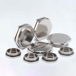 防水盲孔盖镀镍黄铜六角螺盖端盖防尘块未使用孔IP68三元乙丙橡胶密封低 - Product Image 2