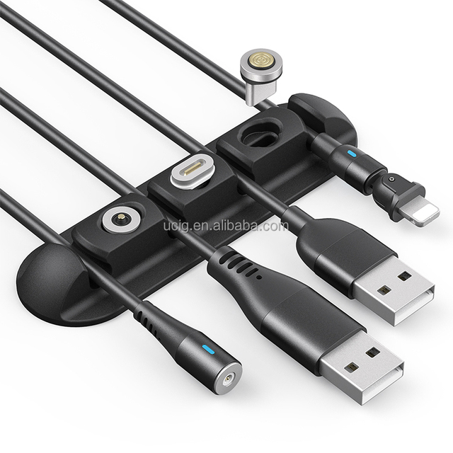 Silicone Data Porous Cable Winder / Cable Wire Holder / Desktop Cable Wire Organizer for Mouse Headphone Charging Cable Wire