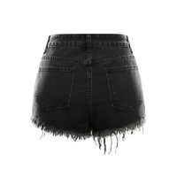 Shorts en jean Y2K personnalisés, délavés, avec sequins étoiles, broderie usée, jorts vintage, ourlet effiloché, jeans pour femmes