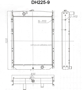 Radiatore serbatoio acqua 196-8039 radiatore in alluminio per escavatore Caterpillar CAT 312C 312C L 314C - Product Image 4