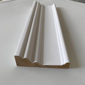 Modern Design Primed Radiata Pine Crown Moulding White Gesso Finish for Home Decoration <b>Ceiling</b> Molding Wooden Crown Moulding - Product Image 2