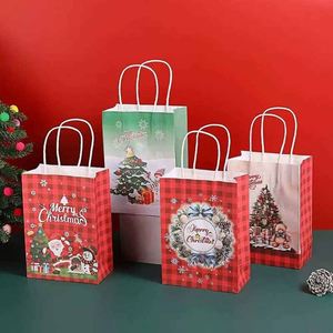 Sac cadeau en papier kraft personnalisé pour Noël 2025, décoration de Noël pour la maison, sacs à main pour cadeaux de Noël - Product Image 4