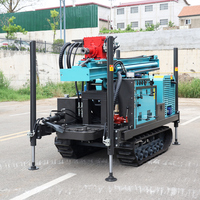 Foreuse hydraulique diesel sur chenilles pour puits d'eau, profondeur maximale 300m, machine de forage de puits d'eau de surface à économie d'effort