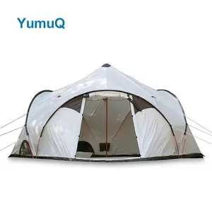 YumuQ最も人気のある高品質の大家族34 56人3ベッドルームキャンプ屋外防水12オックスフォードテント