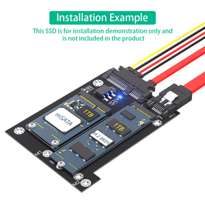 Versione di aggiornamento <span class=keywords><strong>2</strong></span>-in-1 NGFF MSATA/<span class=keywords><strong>M</strong></span>.<span class=keywords><strong>2</strong></span> a doppio adattatore adattatore SATA3 prodotto in plastica Stock - Product Image 5
