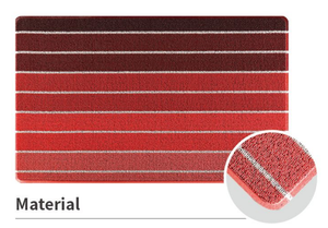 Non toxique Heavy Duty PVC tissé rayure boucle Piles gratter entrée sale intérieur extérieur tapis de sol antidérapant avant bienvenue porte tapis - Product Image 3