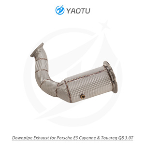Tuyau d'échappement sans catalyseur en acier inoxydable YT Performance avec isolation, adapté aux Porsche E3 Cayenne 3.0T et Touareg Q8 3.0T - Product Image 4