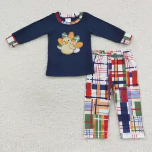 Popular superventas niños 2 piezas conjunto suave transpirable niños ropa manga larga ropa Boutique niños conjunto vacaciones