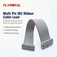 Câble plat flexible gris multi-contacts IDC pour contrôleurs de circuits imprimés et équipements électroniques, fabriqué sur mesure