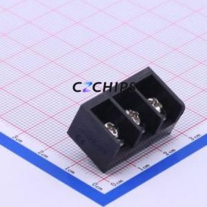 DBT50-8.25-3P-BK-P Barrier Terminal Block Through hole Component (THT),P=8.25mm Connector Three Sides 8.25mm 1x3P Straight Pin - Product Image 1