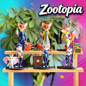 Exquisitas figuras coleccionables de la serie Zoo2 con pintura vívida y escultura detallada, cajas sorpresa, Judy Fox, Nick Wilde, juguetes, adornos para coche, regalos - Product Image 1