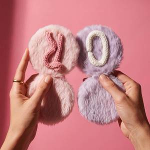 Customized Initial Compact <b>Mirror</b>, Personalized Fuzzy Round Pocket <b>Mirror</b>, Cute Handheld Makeup <b>Mirror</b> for Women - Product Image 5