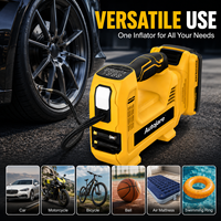 Compresseur d'air portable sans fil 21V 160 PSI avec pompe électrique numérique à arrêt automatique et LED pour voiture, vélo, ballon (OEM)