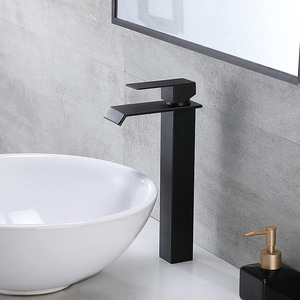 Robinet de lavabo cascade en acier inoxydable 304, monocommande, pour lavabo de salle de bain sur comptoir - Product Image 3