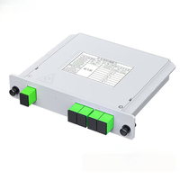 Boîtier de distribution FTTH ODN 1x4 SC/APC avec séparateur PLC à faible PDL, type cassette enfichable