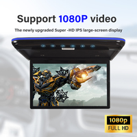 Monitor de Techo IPS de 14 Pulgadas con Pantalla Abatible, Reproductor Multimedia de Video, Monitor de Techo para Automóvil, MP5